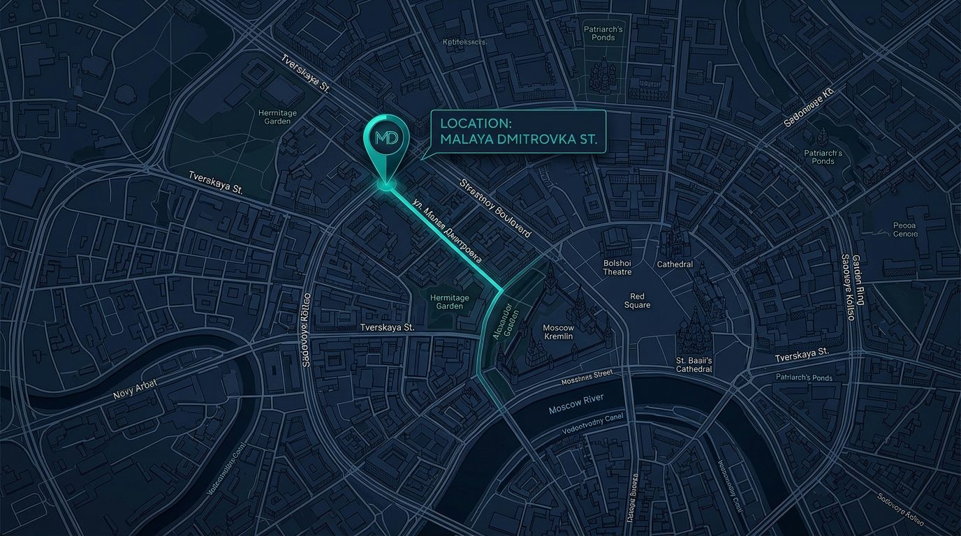 Карта офиса wannafly в Москве